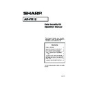 Sharp AR-FR12 User Guide / Operation Manual