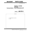 Sharp AR-FX11 (serv.man3) Parts Guide
