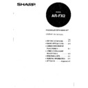 Sharp AR-FX2 (serv.man4) User Guide / Operation Manual