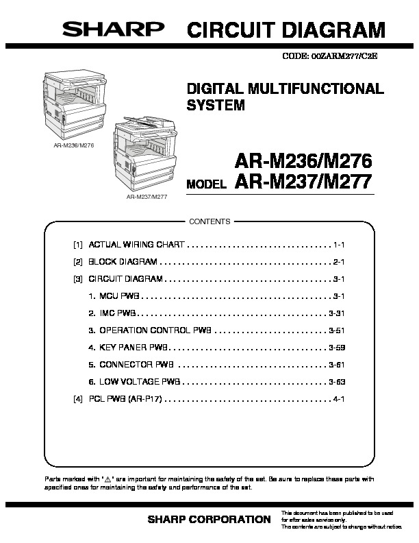 Sharp Ar M236 Serv Man42 Technical Bulletin Free Download Material Change Paper Feed Sheet