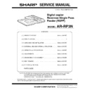 Sharp AR-RP3N Service Manual