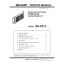 Sharp MX-AP14 (serv.man3) Service Manual