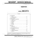 Sharp MX-CF11 Service Manual