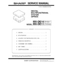 Sharp MX-DE10 Service Manual