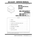 Sharp MX-DE17, MX-DE18 Service Manual