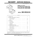 Sharp MX-DE22, MX-DE23 Service Manual
