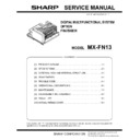 Sharp MX-FN13 Service Manual
