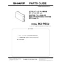Sharp MX-PEX2 (serv.man4) Parts Guide