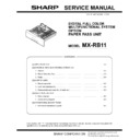 Sharp MX-RB11 Service Manual
