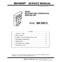 Sharp MX-RB13 (serv.man7) Service Manual