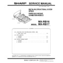 Sharp MX-RB16, MX-RB17 Service Manual