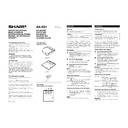 Sharp AN-SD1 User Guide / Operation Manual