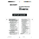 Sharp XG-MB70X (serv.man26) User Guide / Operation Manual