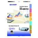 Sharp XG-MB70X (serv.man27) User Guide / Operation Manual