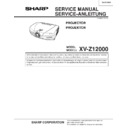 Sharp XV-Z12000 (serv.man3) Service Manual