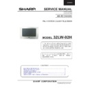 Sharp 32LW-92H (serv.man2) Service Manual