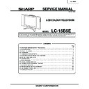 Sharp LC-15B5E Service Manual