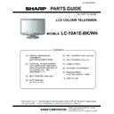 Sharp LC-19A1E (serv.man9) Parts Guide