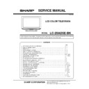 Sharp LC-20AD5E Service Manual