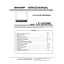 Sharp LC-20SD4E Service Manual