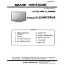 Sharp LC-32DH77E (serv.man9) Parts Guide