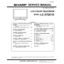 Sharp LC-37GE1E Service Manual