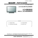Sharp LC-42B20E Parts Guide