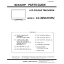 Sharp LC-42SA1E (serv.man8) Parts Guide