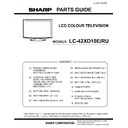 Sharp LC-42XD10E (serv.man9) Parts Guide
