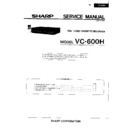 Sharp VC-600 Service Manual