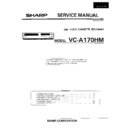 Sharp VC-A170HM Service Manual