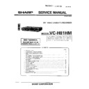 Sharp VC-H81HM Service Manual