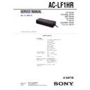 Sony AC-LF1HR, DAV-LF1H Service Manual