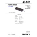 Sony AC-SD1, DAV-DZ830W, DAV-DZ850KW, DAV-HDX900W Service Manual