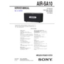 Sony AIR-SA10, DAV-HDX277WC, DAVHDX576WF, DAV-HDX678WF, DAV-HDX975WF Service Manual