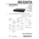 Sony BDV-E280, BDV-T28, HBD-E280, HBD-T28 Service Manual
