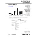 Sony BDV-E380, BDV-E580, BDV-E880, BDV-T58, SS-CTB103, SS-TSB106, SS-TSB108, SS-WSB104 Service Manual