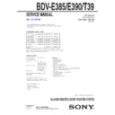 Sony BDV-E385 Service Manual