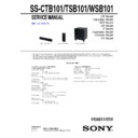 Sony BDV-E670W, BDV-E970W, HT-SS370, SS-CTB101, SS-TSB101, SS-WSB101 Service Manual