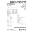 Sony BDV-E670W Service Manual