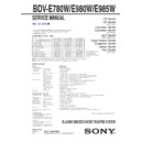 Sony BDV-E780W Service Manual