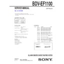 Sony BDV-EF1100 Service Manual