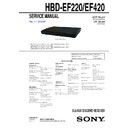 Sony BDV-EF220, BDV-EF420, HBD-EF220, HBD-EF420 Service Manual