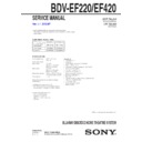 Sony BDV-EF220 (serv.man2) Service Manual