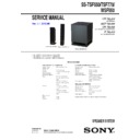 Sony BDV-F500, BDV-F7, BDV-F700, SS-TSF550, SS-TSF770, SS-WSF550 Service Manual