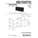 Sony BDV-F500, BDV-F700, HBD-F500, HBD-F700 Service Manual