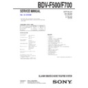 Sony BDV-F500 Service Manual