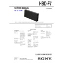 Sony BDV-F7, HBD-F7 Service Manual