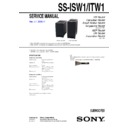 Sony BDV-IS1000, BDV-IT1000, BDV-IT1000ES, SS-ISW1, SS-ITW1 Service Manual