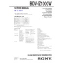 Sony BDV-IZ1000W Service Manual